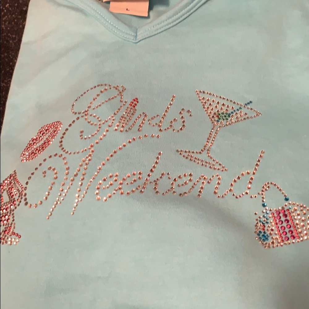 New Large T-shirt “Girls “Weekend” crystals